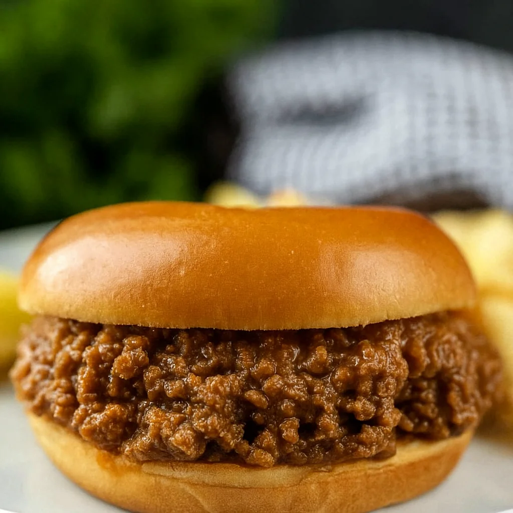 Crock Pot Sloppy Joes served hot on toasted buns
