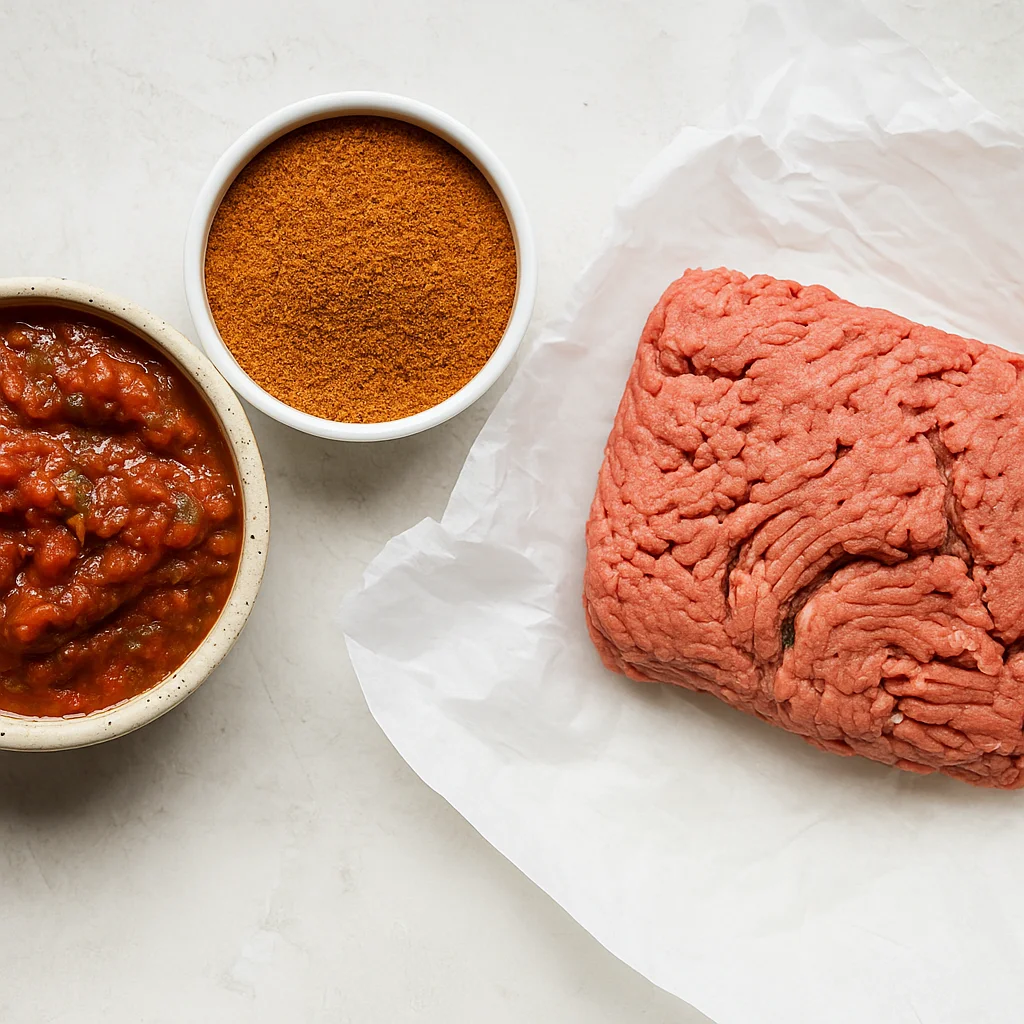 Ingredients for Crock-Pot taco meat