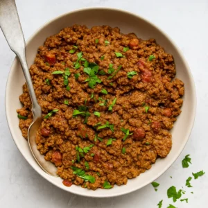 Crock-Pot taco meat cooked in a slow cooker