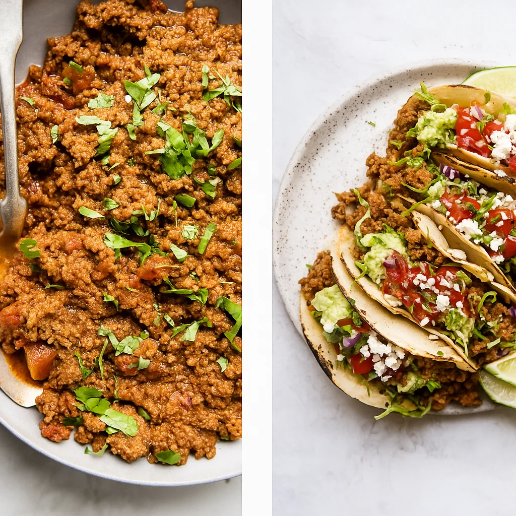 Tacos filled with Crock-Pot taco meat