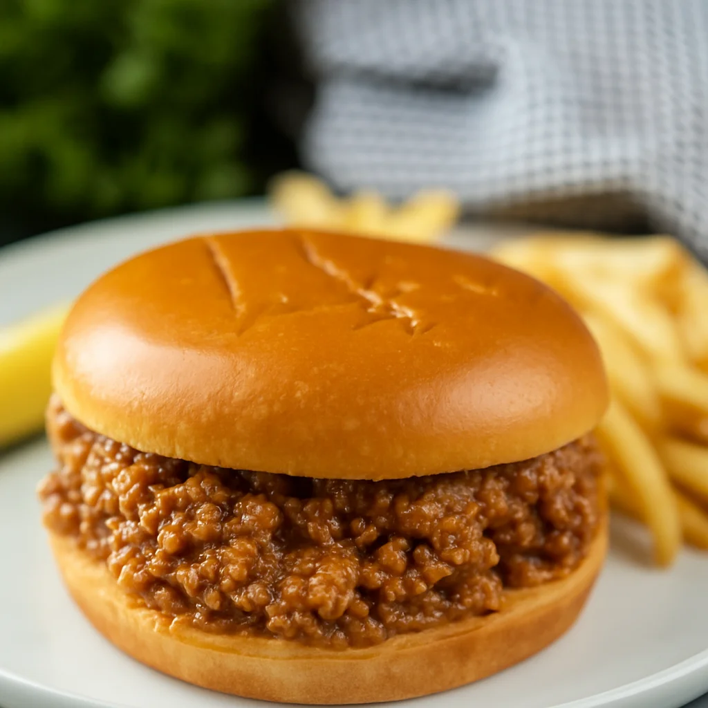 Crock Pot Sloppy Joes with classic sides