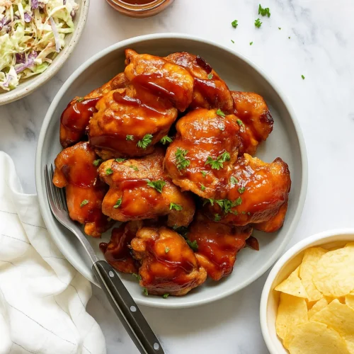 Slow Cooker BBQ Chicken Thighs with Classic BBQ Sides