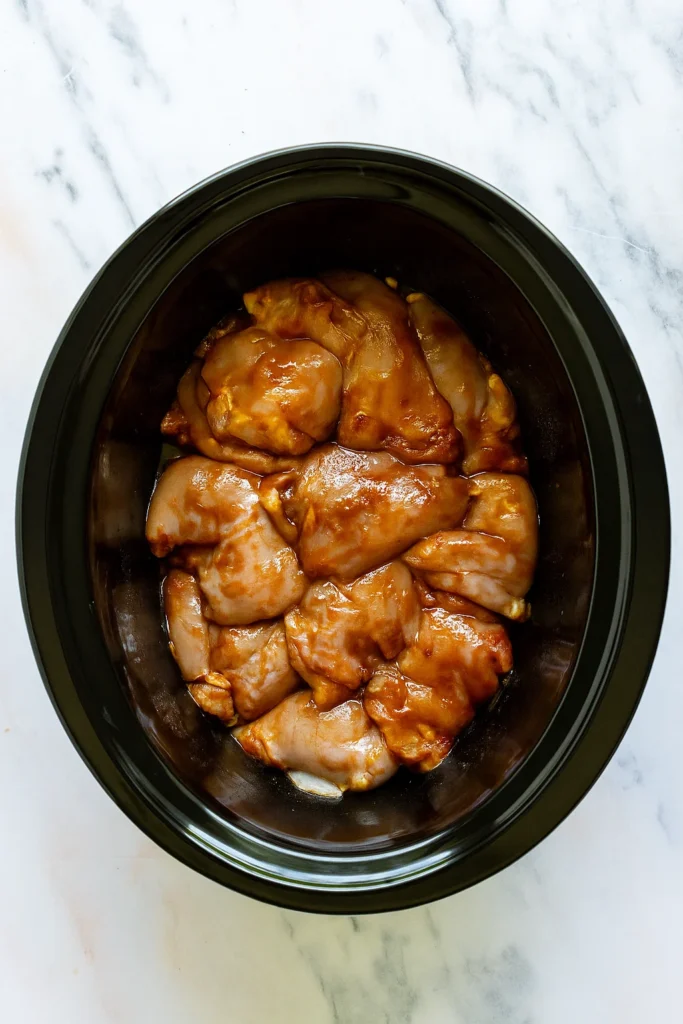 Cover with half of the BBQ sauce