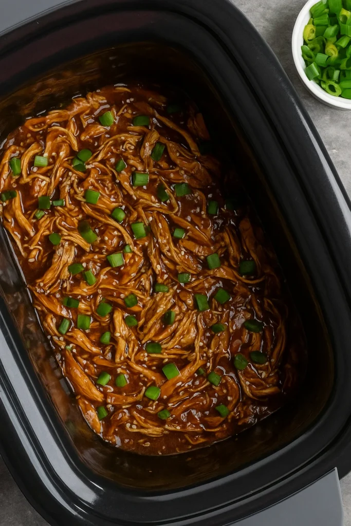 Crock Pot Teriyaki Chicken slow cooking